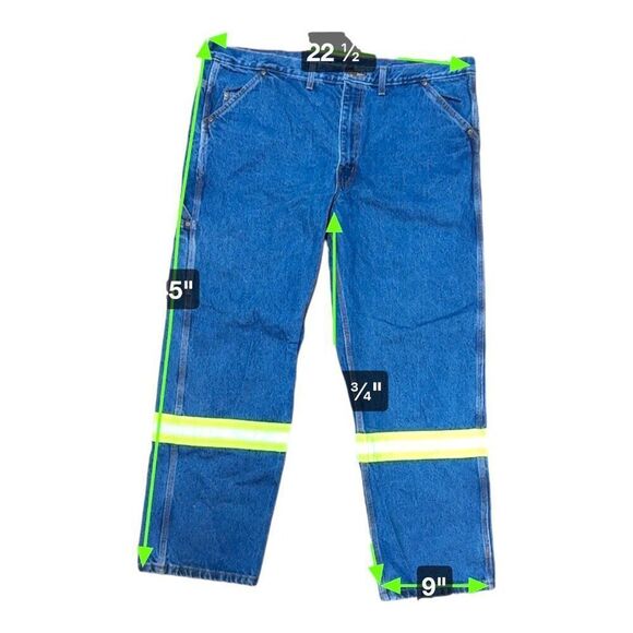 Big Bill Mens 44X32 Reflective Work Pants 100% Cotton Construction Safety - Picture 2 of 5